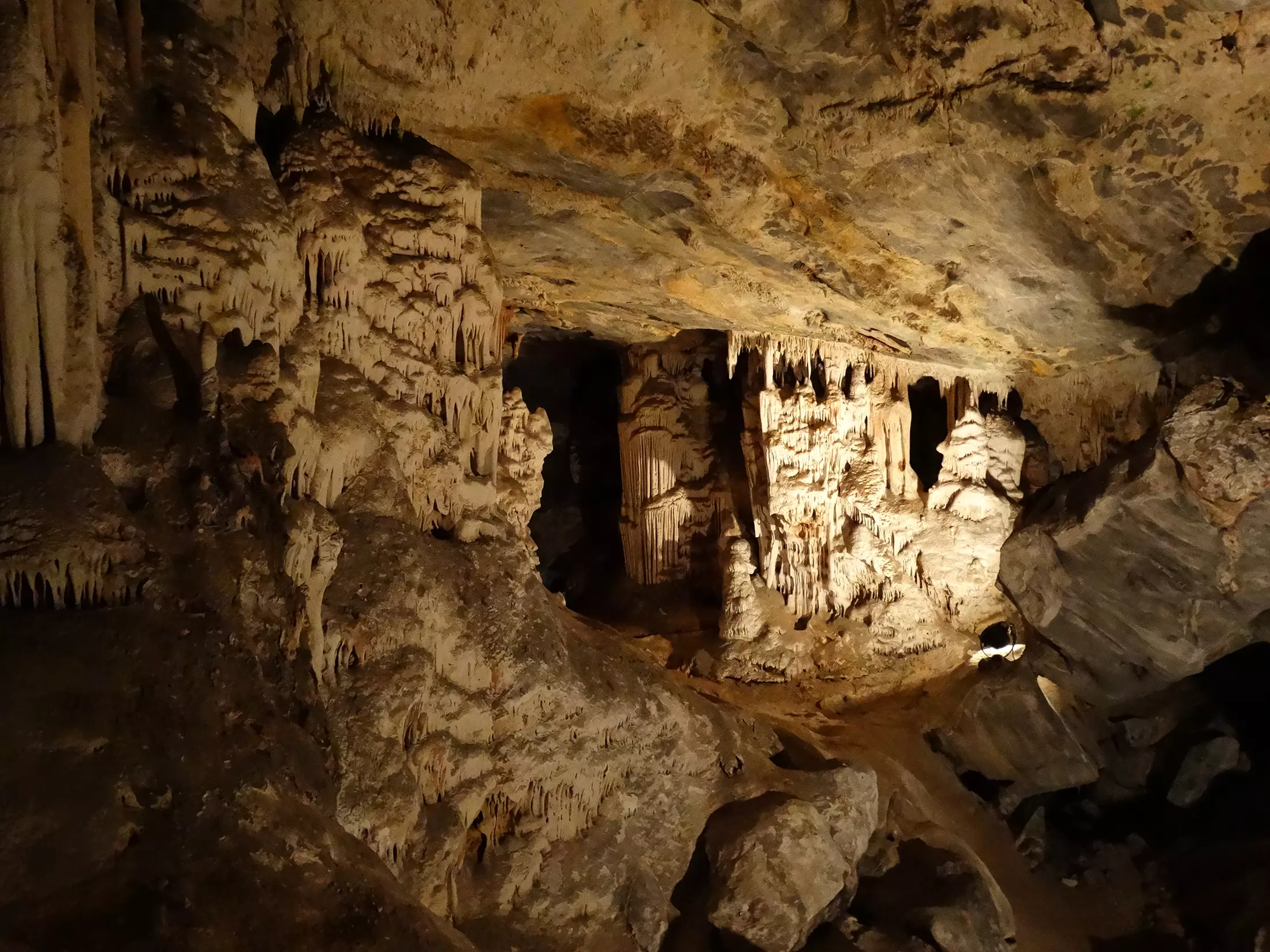 dripstones in a cave