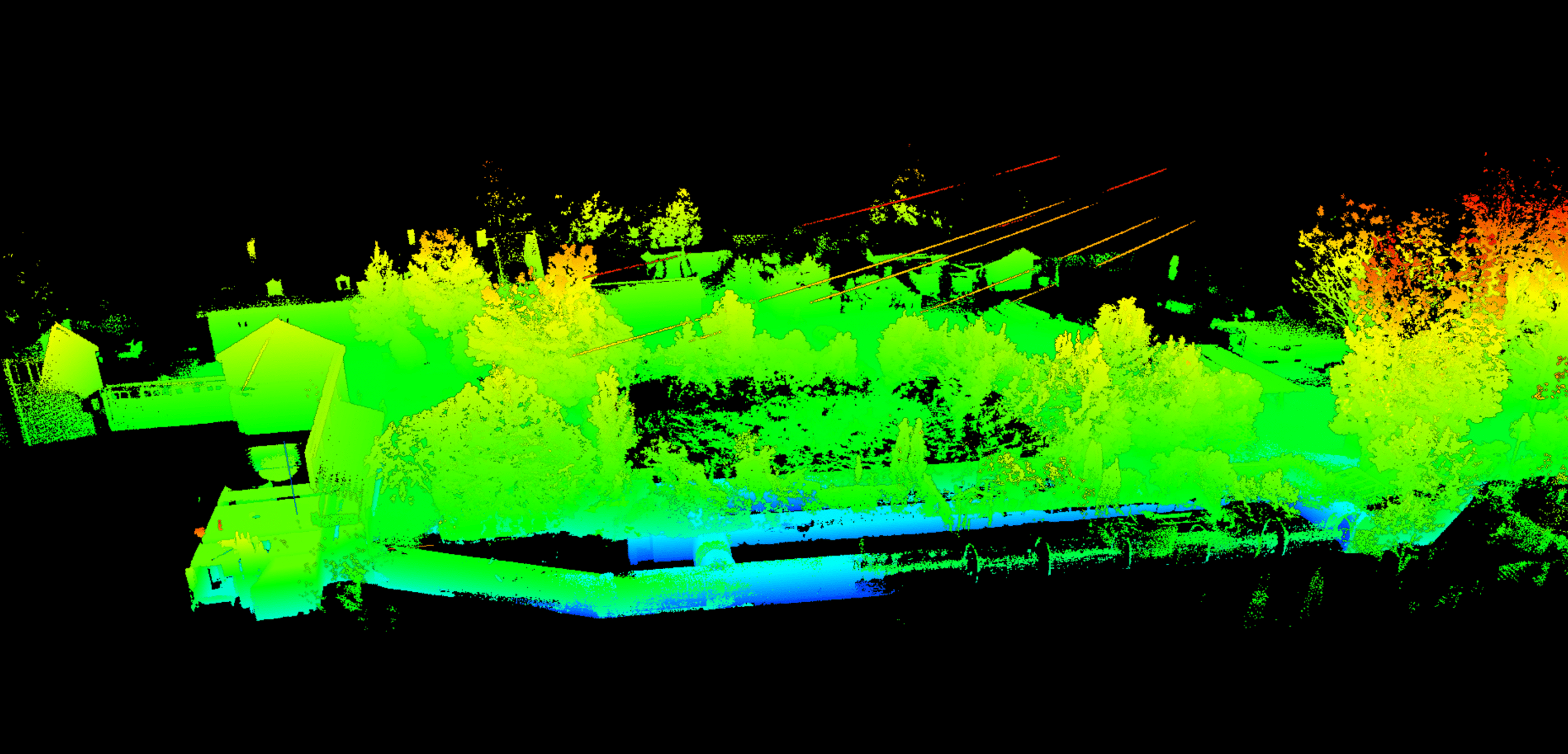 Screenshot of a surveyed point cloud